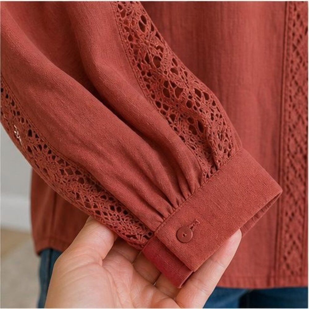 Rust V Neck Top - Picture 5 of 6